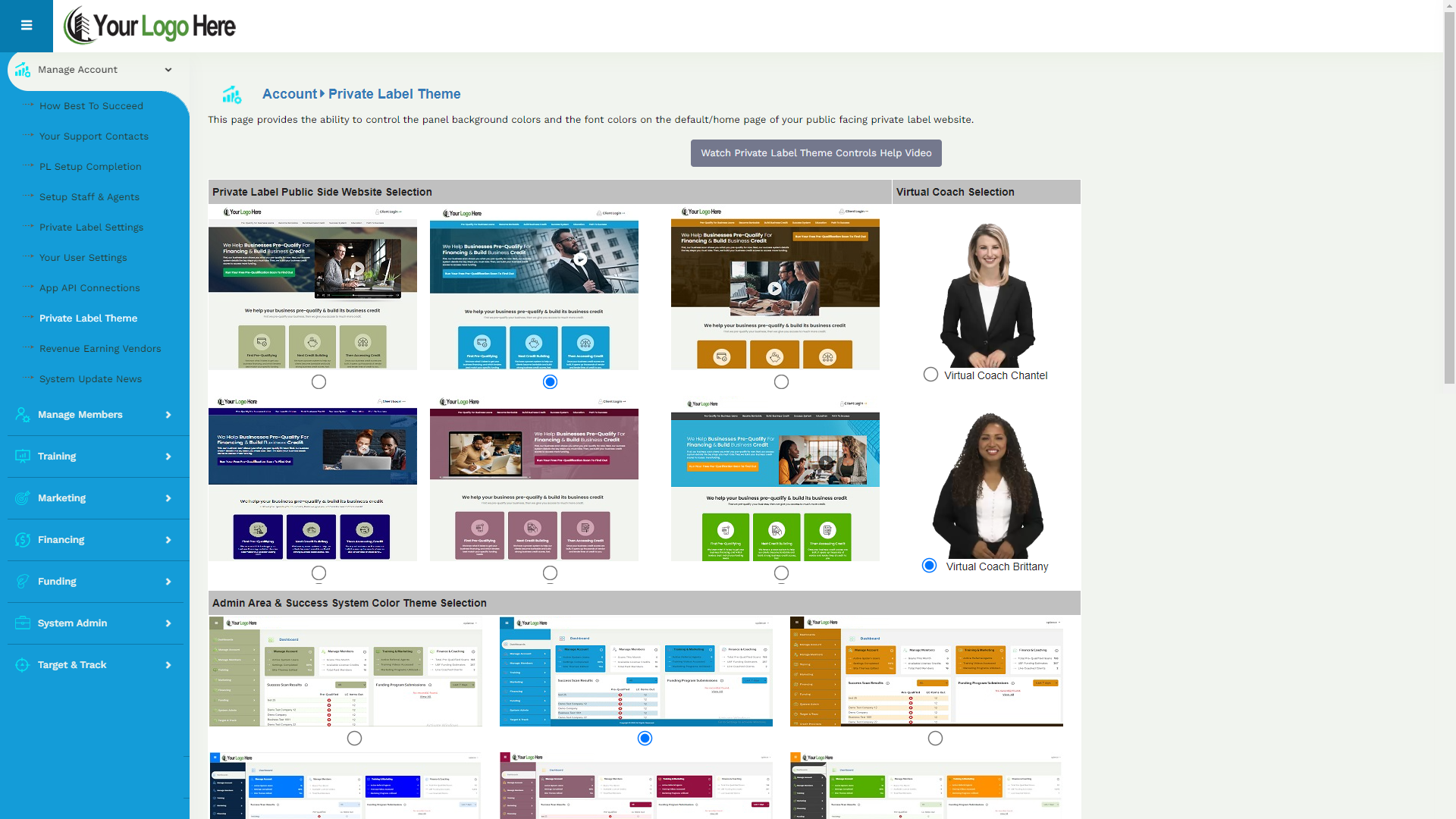 Customizable Private Label Site